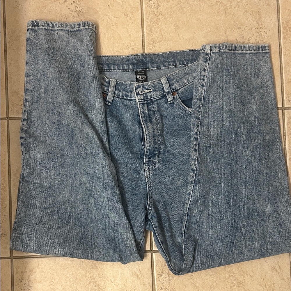 Rewash High Rise Straight Leg Jeans, size 11.